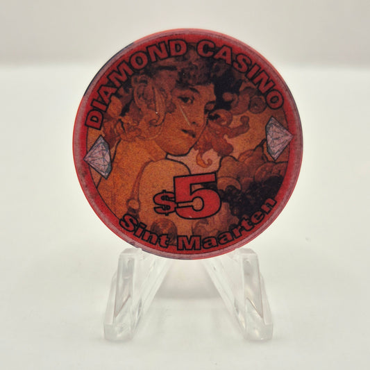 Diamond Casino Phillipsburg St Maarten $5 Casino Chip