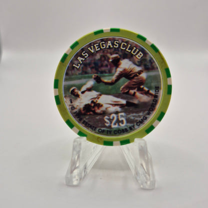 Las Vegas Club Las Vegas Nevada 1996 "Ty Cobb" $25 Casino Chip N8682 LMT 1500