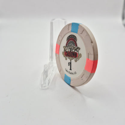Players Island "Riverboat" Casino Lake Charles Louisiana $1 Casino Chip