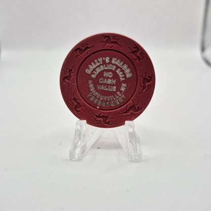 Bally's "Riverboat" Casino Robinsonville Mississippi, NCV Dark Red Tournament Casino Chip