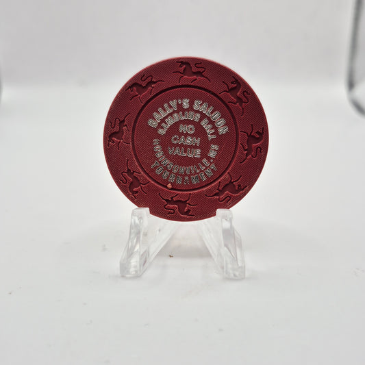 Bally's "Riverboat" Casino Robinsonville Mississippi, NCV Dark Red Tournament Casino Chip