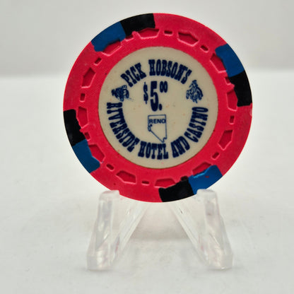 Riverside "Pick Hobson's" Casino Reno Nevada 1978 $5 Casino Chip N5503