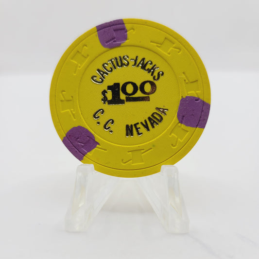 Cactus Jack's Casino Carson City Nevada 1970's $1 "Peter V. Piersanti"Casino Chip N8026
