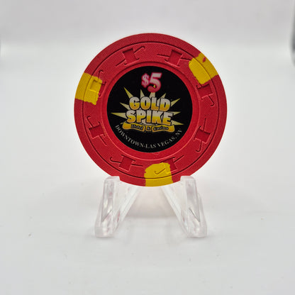 Gold Spike Hotel Casino Las Vegas Nevada 2009 $5 Casino Chip E7986