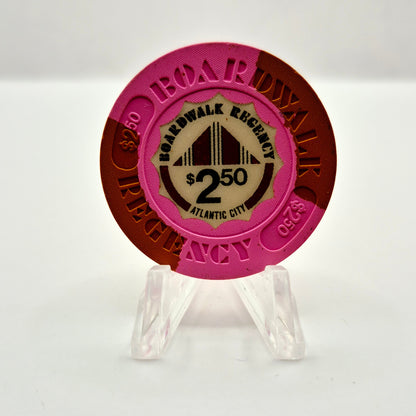 Boardwalk Regency (Caesars) Hotel Casino Atlantic City New Jersey $2.50 Casino Chip CG043794