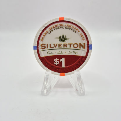 Silverton Hotel Casino Las Vegas Nevada 2005"Grand Opening" $1 Casino Chip E4715