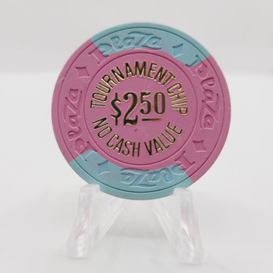 Union Plaza Hotel Casino Las Vegas Nevada 1980's "Good Only Poker Tournament" $2.50 Casino Chip N4462