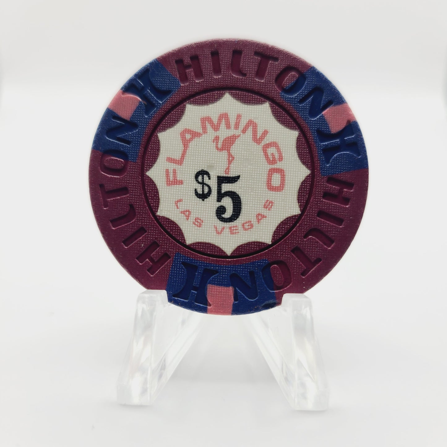 Flamingo Hilton Hotel Casino Las Vegas Nevada 1973 $5 Casino chip N1590