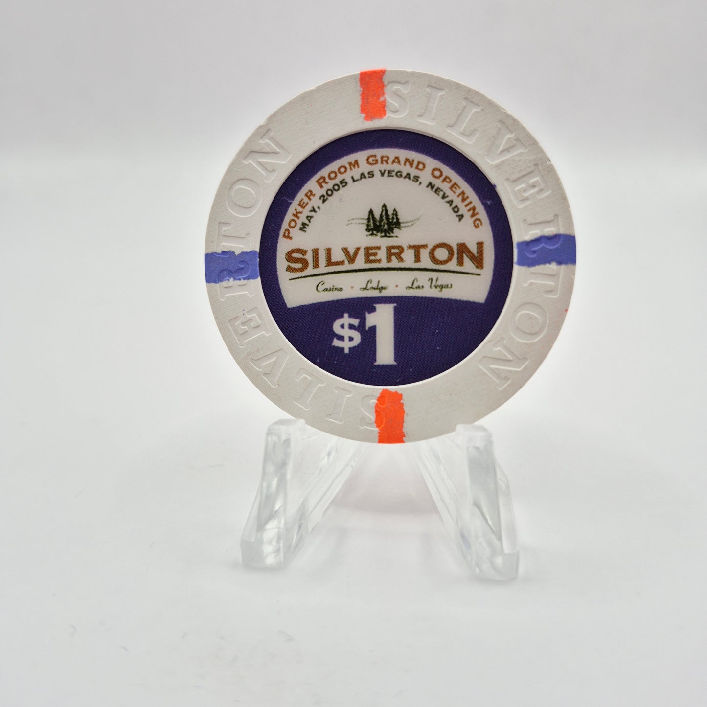 Silverton Hotel Casino Las Vegas Nevada 2007 "Royal Flush" $1 Casino Chip E8976