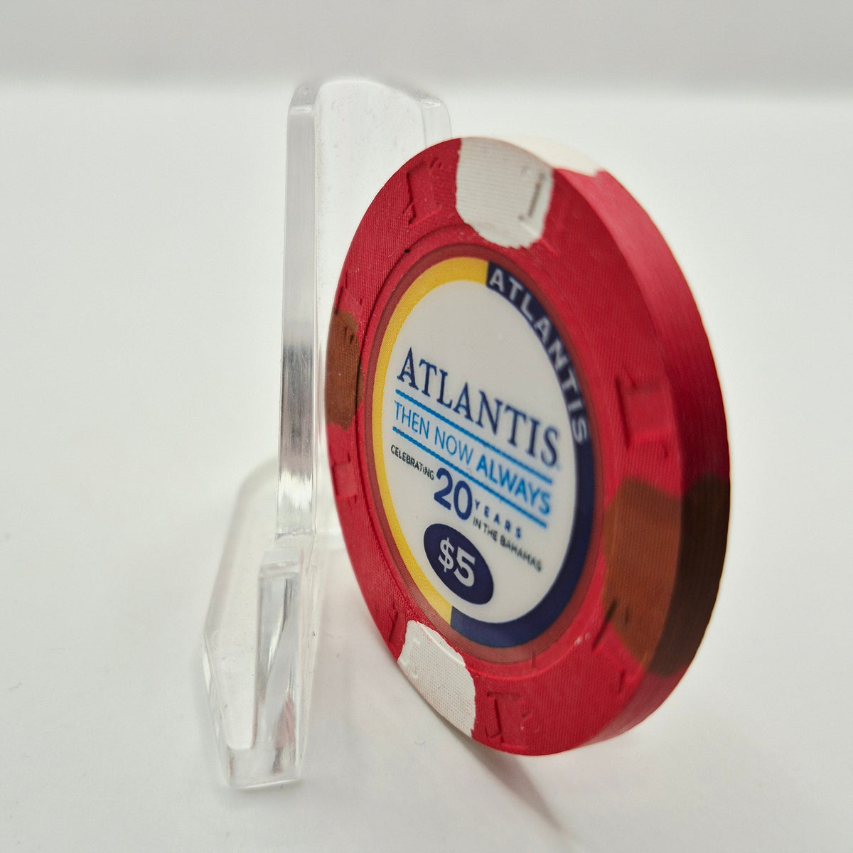 Atlantis Resort Casino Paradise Island Bahamas 2014 '20th Anniversary' $5 Casino Chip