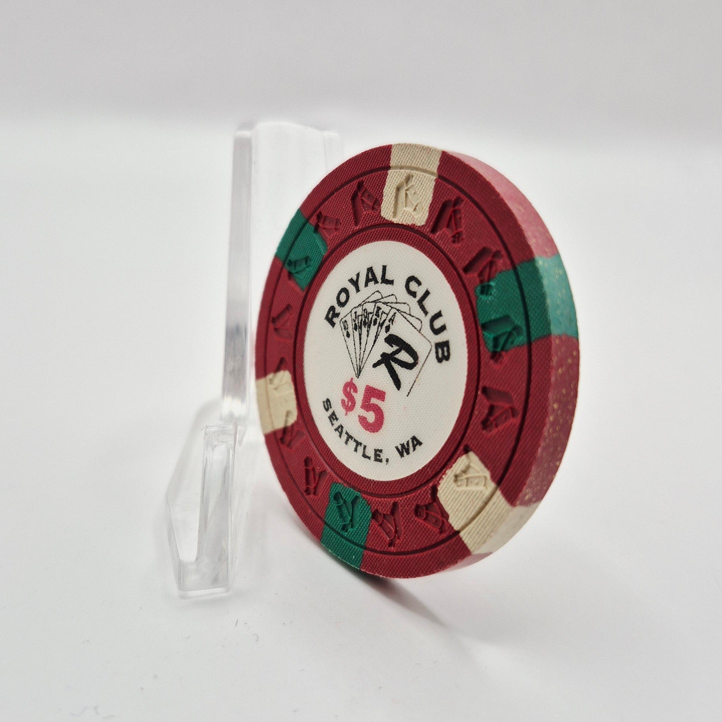 Royal Club Card Room Seattle Washington $5 Casino Chip *Uncirculated