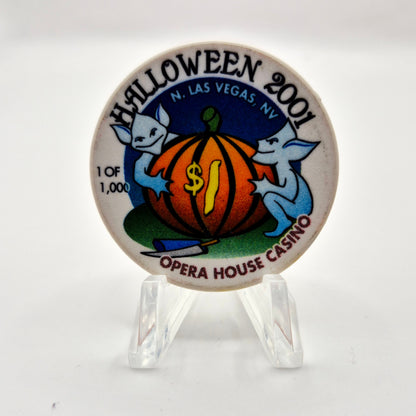 The Opera House Casino Las Vegas Nevada "Halloween 2001" $1 Casino Chip V9261
