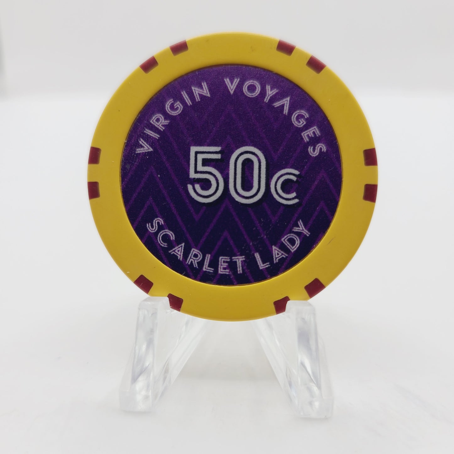 Virgin Voyages Cruise Ship Plantation Florida "Scarlet Lady" $.50 Casino Chip