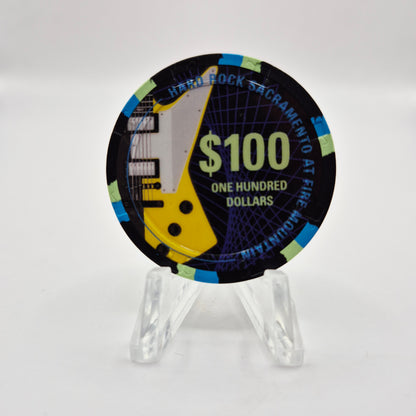 Hard Rock Hotel Casino Sacramento-Wheatland California 2019 $100 Casino Chip