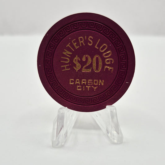 Hunter’s Lodge Carson City Nevada 1958 $20 Casino Chip N8618