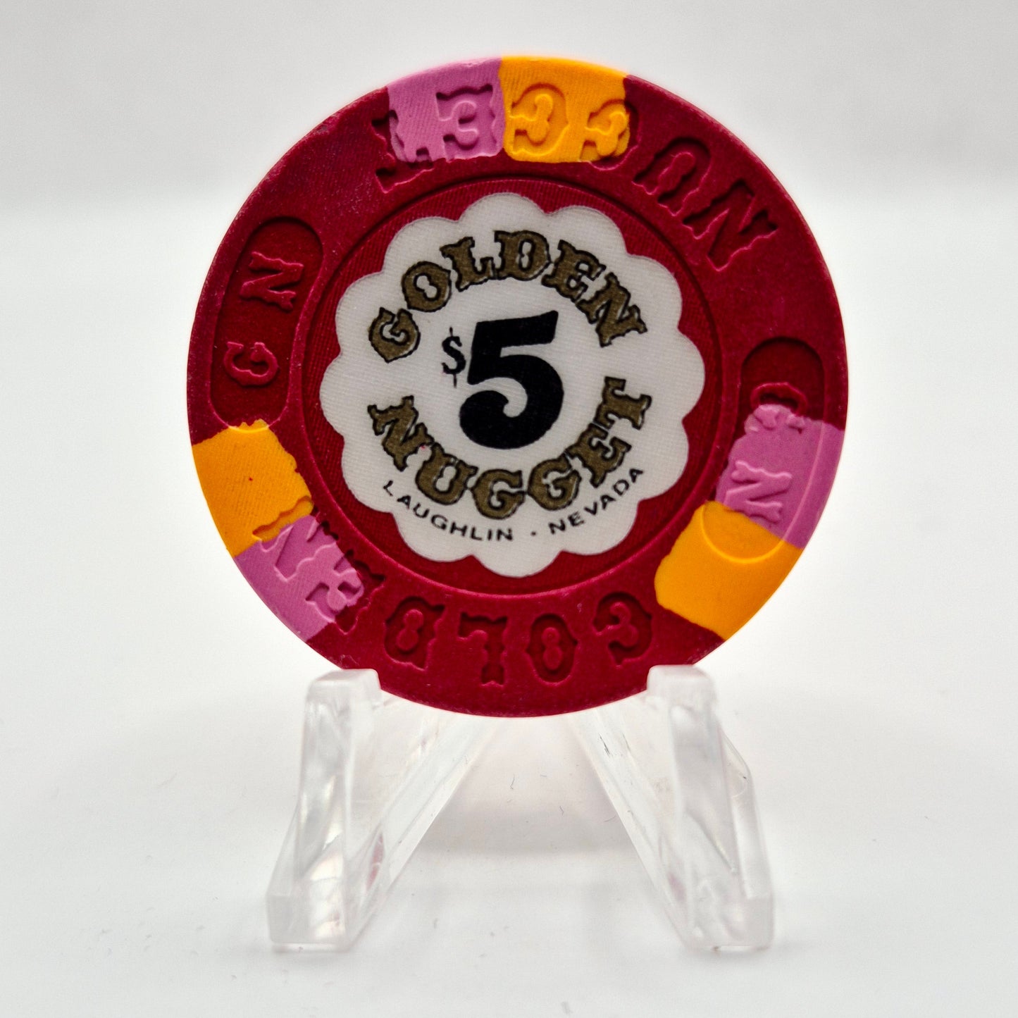 Golden Nugget Laughlin Nevada 1988 $5 Casino Chip N3415