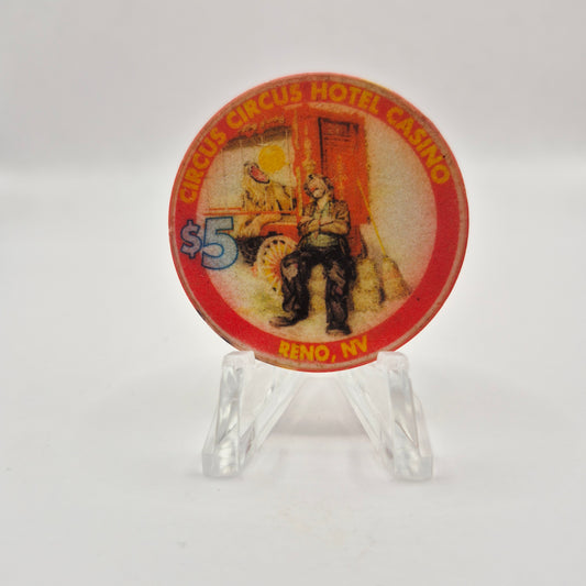 Circus Circus Hotel Casino Reno Nevada 1998 $5 Casino Chip N9491