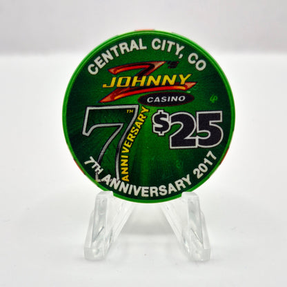 Johnny Z's Casino Central City Colorado '7th Anniversary 2017' $25 Casino Chip