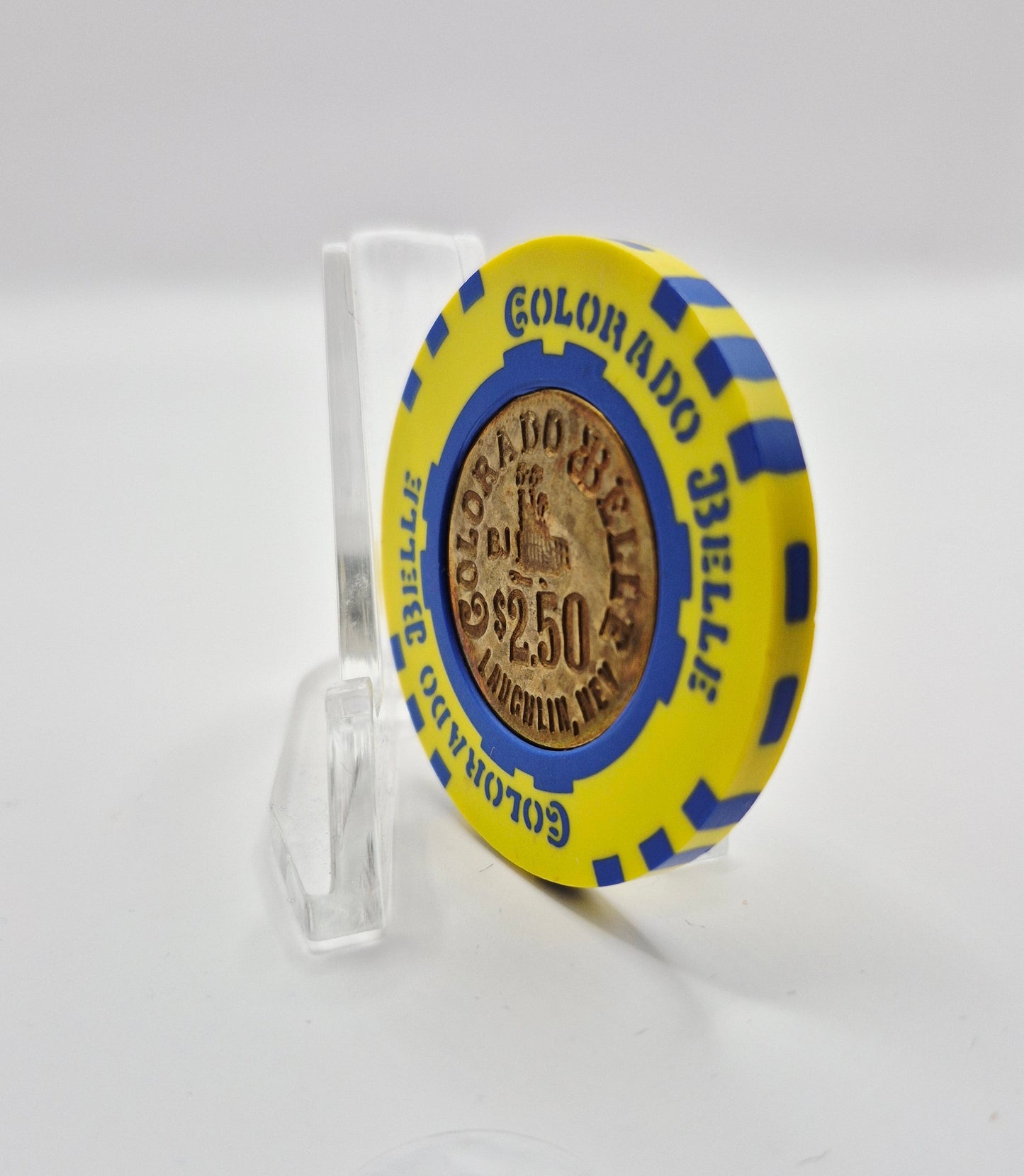 Colorado Belle Casino Laughlin Nevada 1997 $2.50 "Coin Inlay" Casino Chip N9503