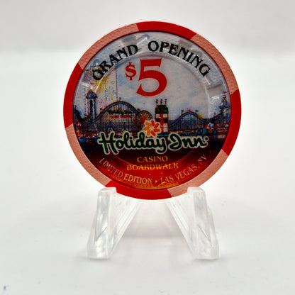 Holiday Inn Casino Boardwalk Las Vegas Nevada 1995 $5 Casino Chip N2373