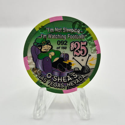 O'Sheas Las Vegas Nevada 2001 'Happy Thanksgiving' LE $25 Casino Chip V9322