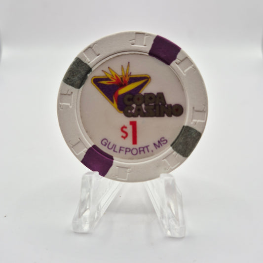 Copa Riverboat Casino Gulfport Mississippi $1 Casino Chip *Circulated