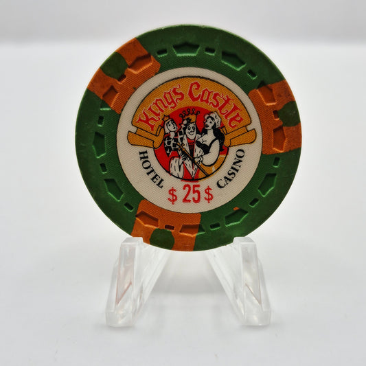 Kings Castle Hotel Casino Lake Tahoe Nevada 1970 $25 Casino Chip N5204