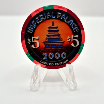 Imperial Palace Hotel Casino Las Vegas Nevada 1999 "Millennium" $5 Casino Chip V4687