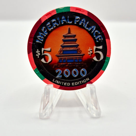 Imperial Palace Hotel Casino Las Vegas Nevada 1999 "Millennium" $5 Casino Chip V4687