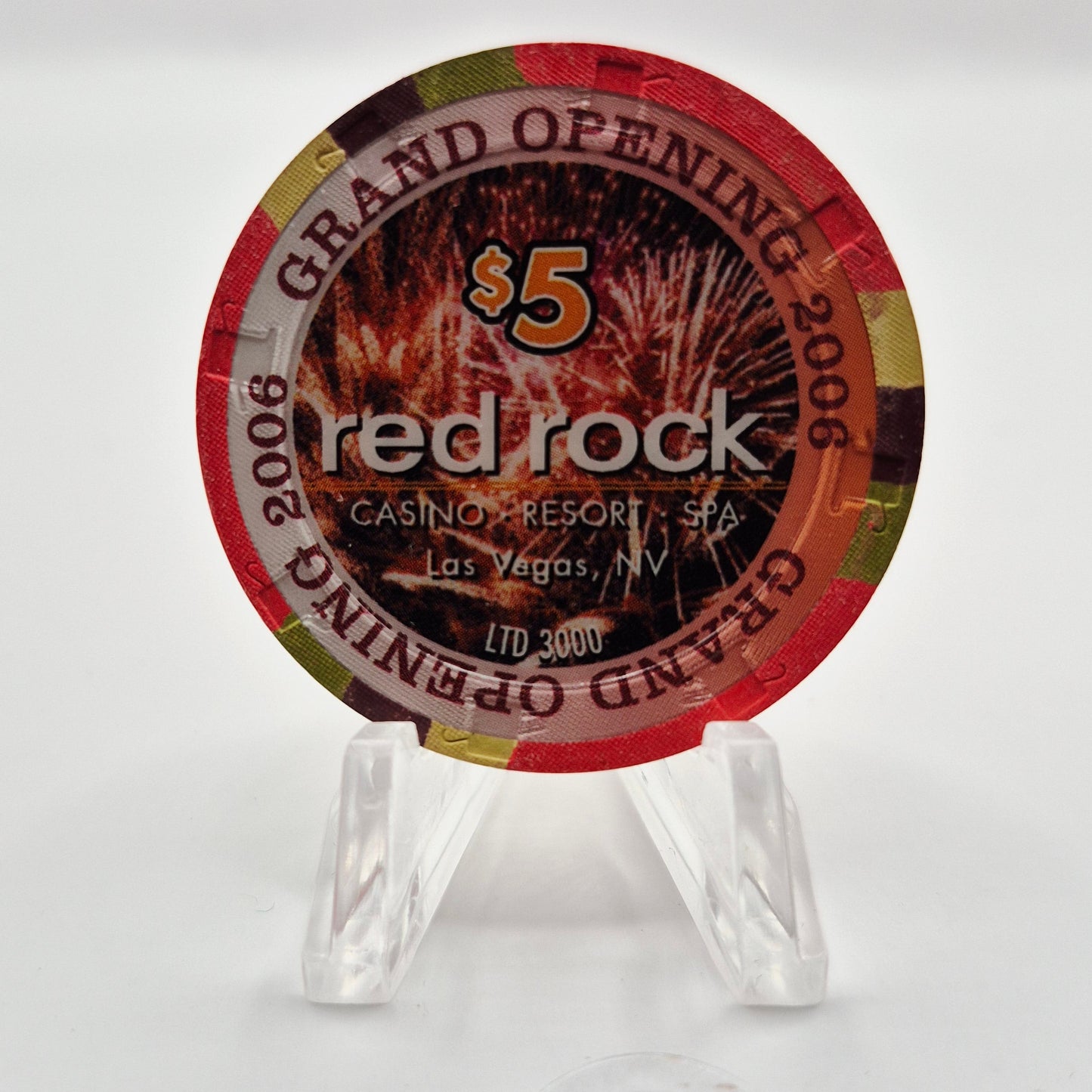 Red Rock Hotel Casino Las Vegas Nevada 2006 GO $5  Casino Chip E5345