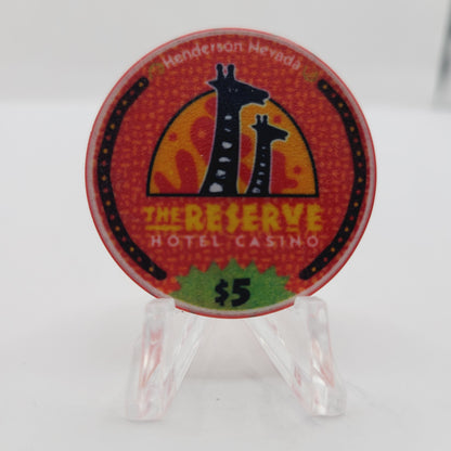 Reserve Hotel Casino Henderson Nevada 1998 $5 Casino Chip V1395