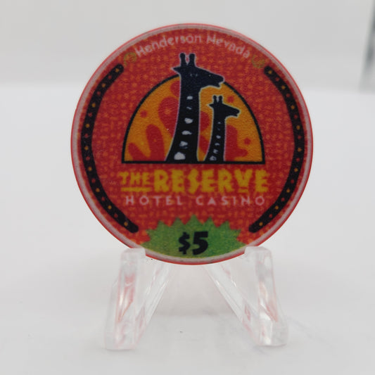 Reserve Hotel Casino Henderson Nevada 1998 $5 Casino Chip V1395
