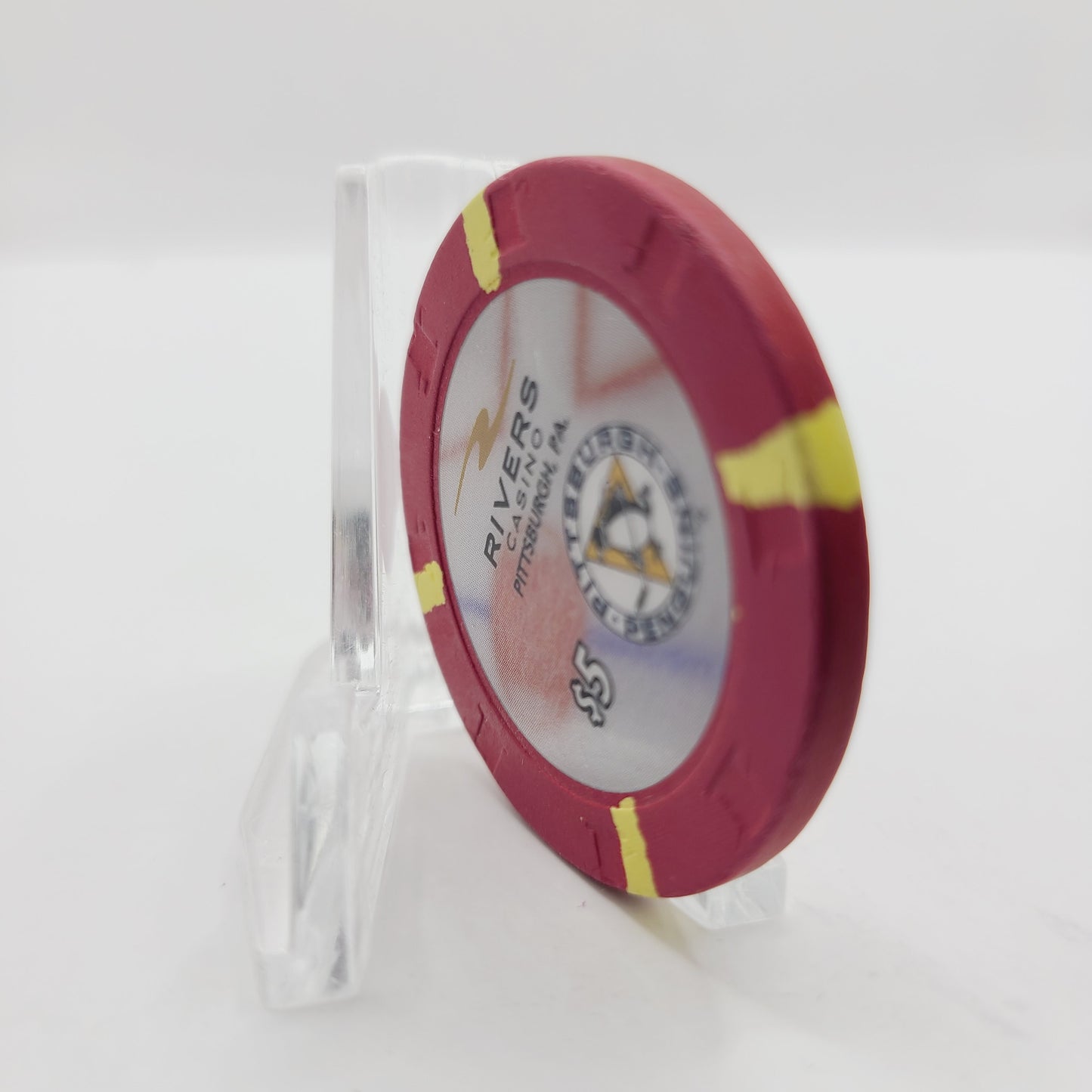 Rivers Casino Pittsburgh Pennsylvania 2017 "Pittsburgh Penguins" $5 Casino Chip