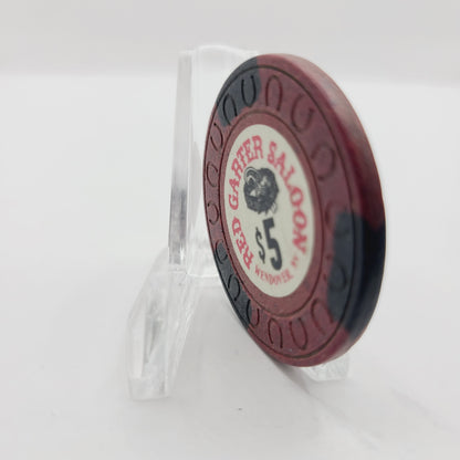 Red Garter Hotel Casino Wendover Nevada 1981 $5 Casino Chip N3317