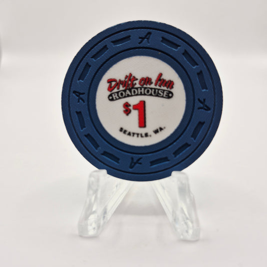 Drift On Inn Roadhouse Casino Shoreline Washington $1 Casino Chip *SHARP