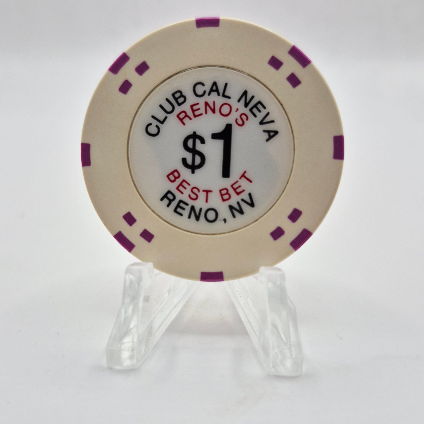 Club Cal-Neva Hotel Casino Reno Nevada 2008 $1 Casino Chip E8547