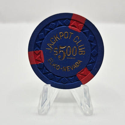 Jackpot Club Elko Nevada 1954 $5 Casino Chip N0359