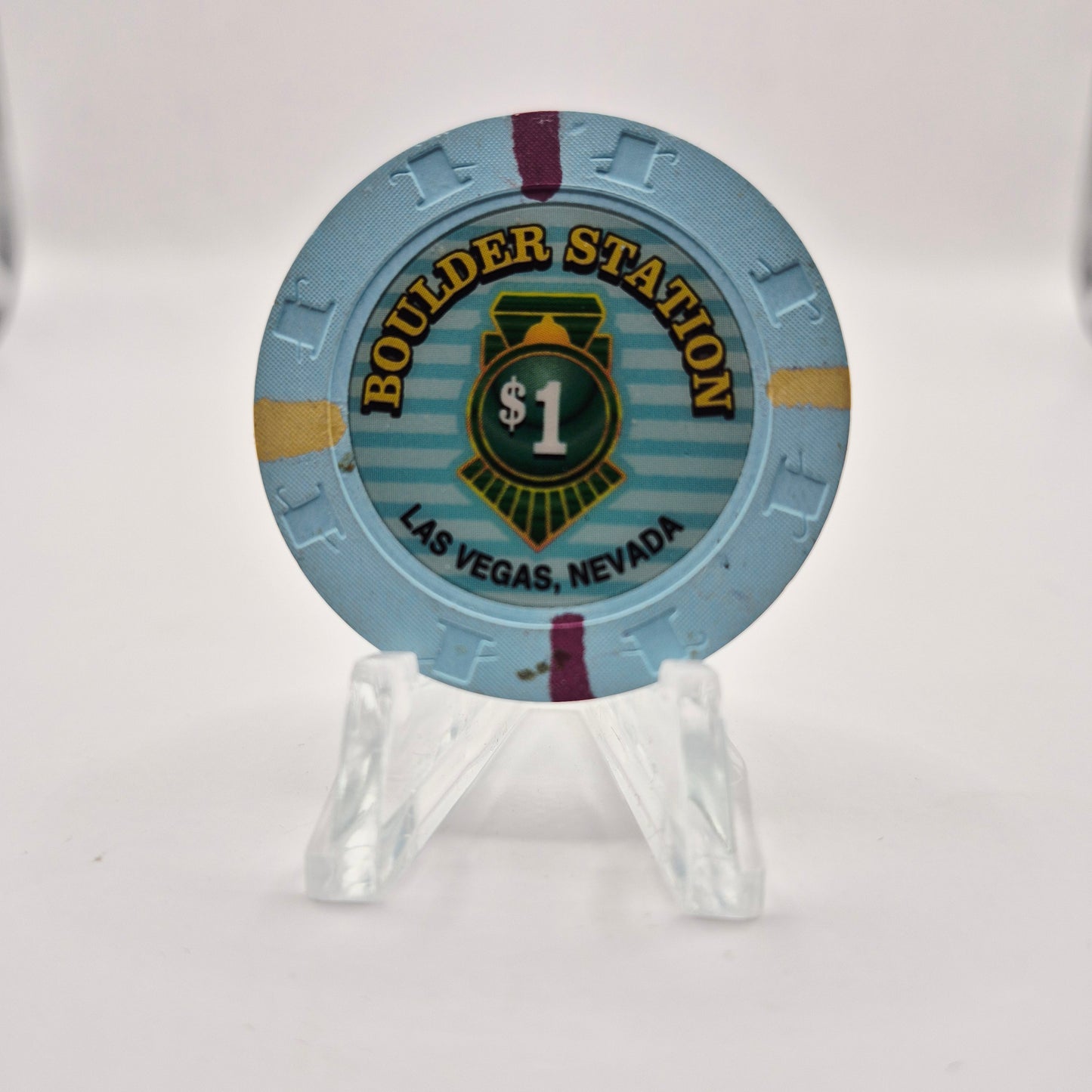 Boulder Station Casino Las Vegas Nevada 2005 $1 Casino Chip E4896
