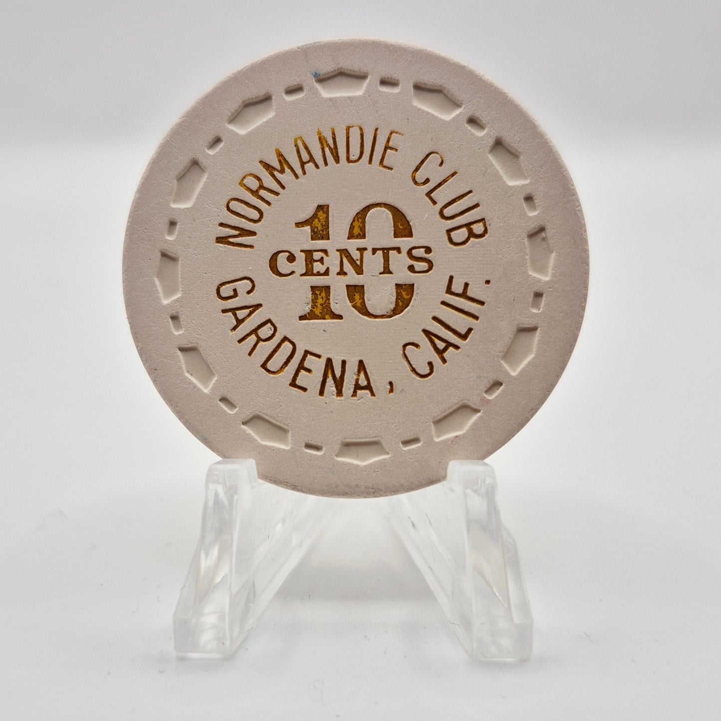 Normandie Club Gardena California $0.10 Casino Chip