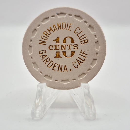 Normandie Club Gardena California $0.10 Casino Chip