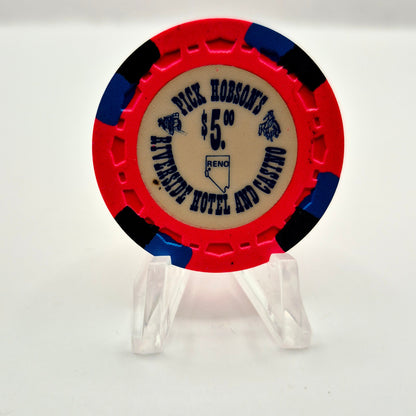 Riverside "Pick Hobson's" Casino Reno Nevada 1978 $5 Casino Chip N5503