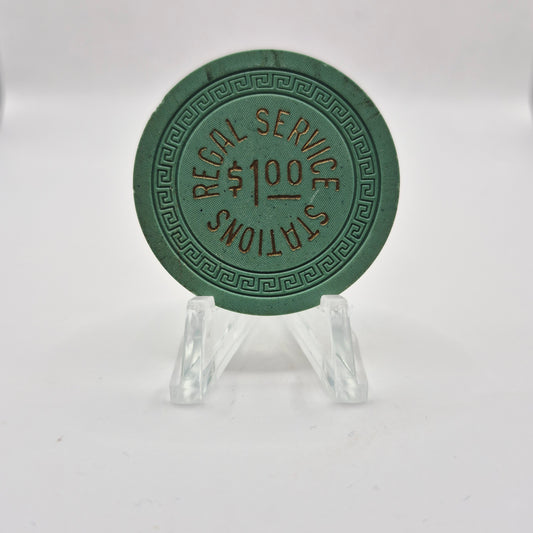 Regal Service Stations Reno Nevada $1 Casino Chip N5476