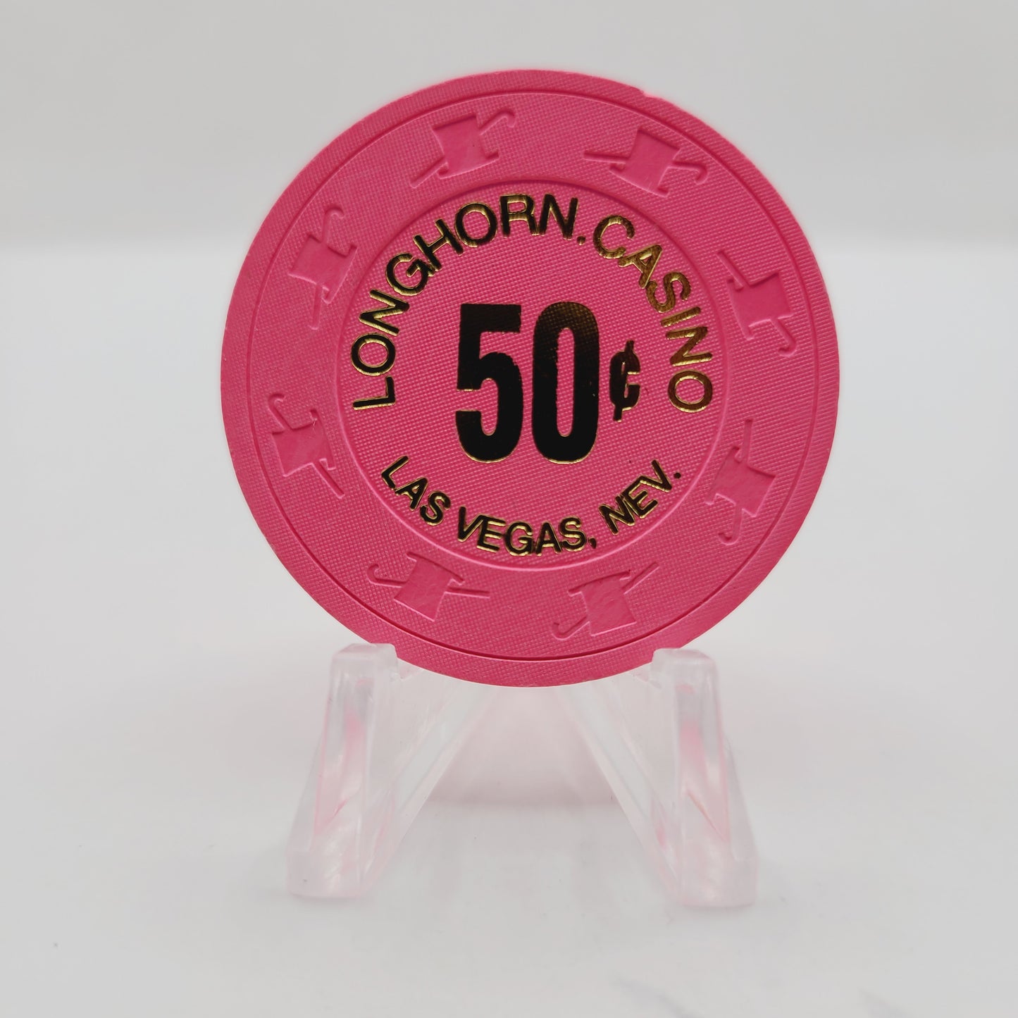 Longhorn Hotel Casino Las Vegas Nevada $.50  Casino Chip (LARGE PERIOD BETWEEN N.C) *Not in TCR*