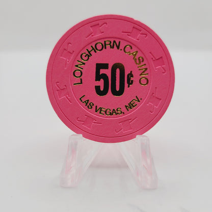 Longhorn Hotel Casino Las Vegas Nevada $.50  Casino Chip (LARGE PERIOD BETWEEN N.C) *Not in TCR*