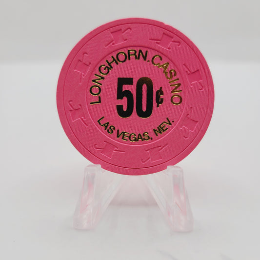 Longhorn Hotel Casino Las Vegas Nevada $.50  Casino Chip (LARGE PERIOD BETWEEN N.C) *Not in TCR*