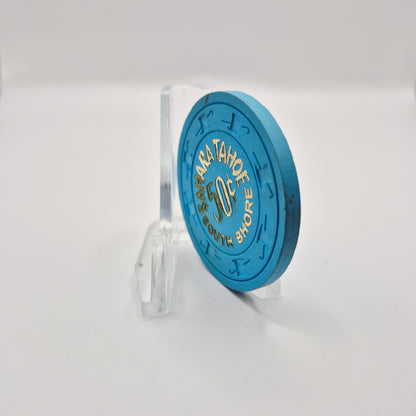 Sahara Tahoe Hotel Casino Lake Tahoe Nevada $.50 Casino Chip 1980's N5518