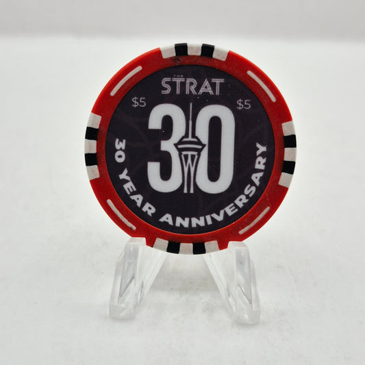 The Strat Hotel Casino Las Vegas Nevada 2026 '30 Year Anniversary' $5 Casino Chip