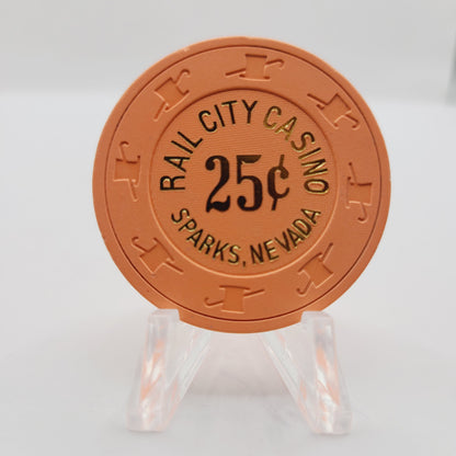 Rail City Casino Sparks Nevada 1997 $.25 Casino Chip V1348