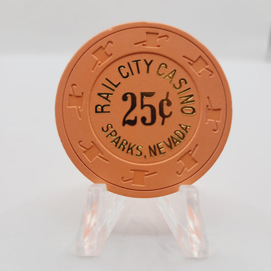 Rail City Casino Sparks Nevada 1997 $.25 Casino Chip V1348