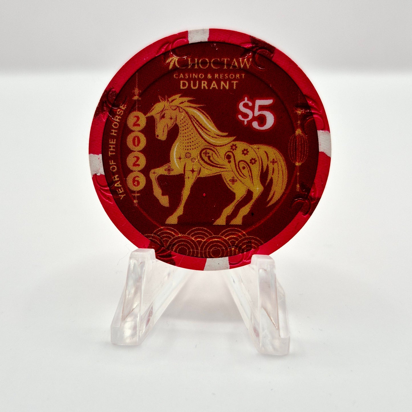 Choctaw Resort Casino Durant Oklahoma 2026 'Year of the Horse' $5 Casino Chip
